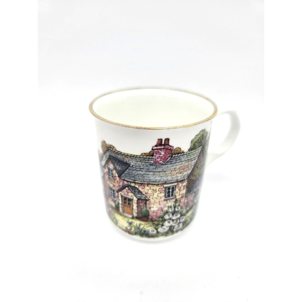 Crown Trent Fine Bone China Mug Coffee Cup English Cottage Staffordshire England